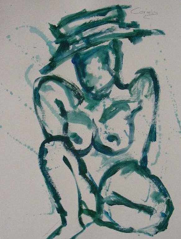 Onbekende kunstenaar- gouache- Lady kopen? Bied vanaf 1!