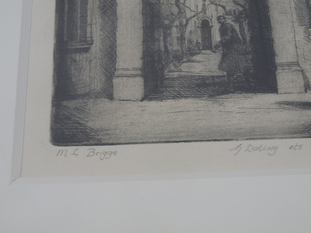 Sjoerd Doting : Ets , M.L. Brigge – Gesigneerd & ingelijst – ca 1980 kopen? Bied vanaf 1!