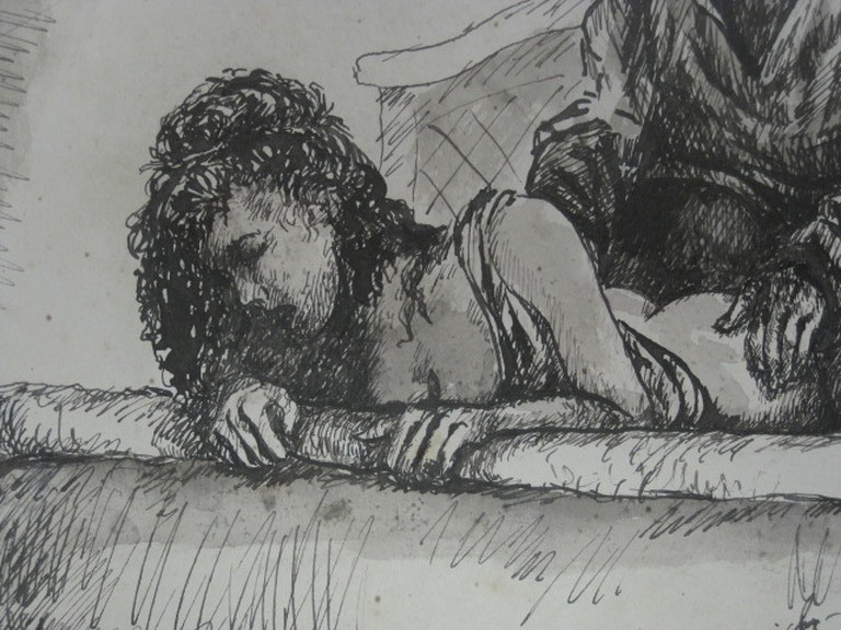 Mihály Zichy 1827-1906 oostind inkttekening  kopen? Bied vanaf 1!