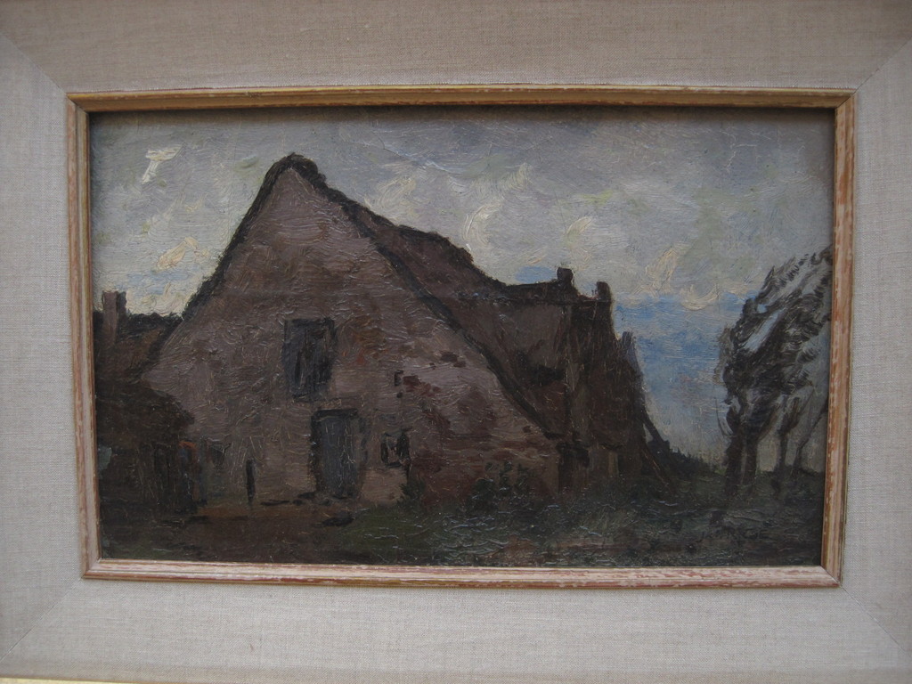 Stemmig antiek olieverf "Boerderij bij Hoogeveen" gesigneerd Jan Kagie 1885-1971 kopen? Bied vanaf 1!