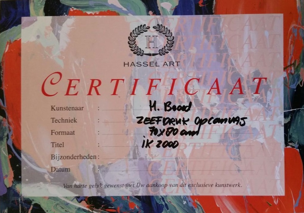 Herman Brood, zeefdruk E.A-exemplaar IK-2000 (op linnen)  kopen? Bied vanaf 450!