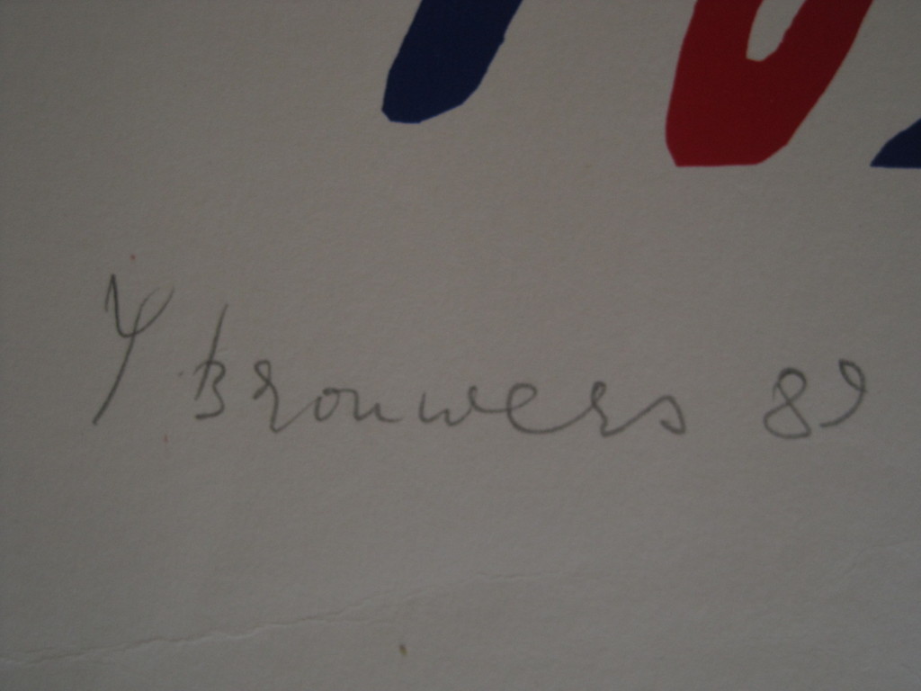 Epr d'Art. gesigneerde Litho van Y. Brouwers 951_) CoBrA voorstelling "Hoofd"  kopen? Bied vanaf 1!