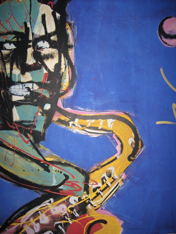 Herman Brood: De saxofonist - zeefdruk - opl. 250 ex. kopen? Bied vanaf 179!