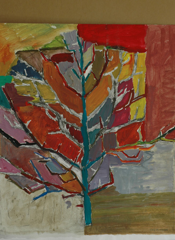 Hans Ebeling Koning, KASTANJEBoom, gouache kopen? Bied vanaf 195!