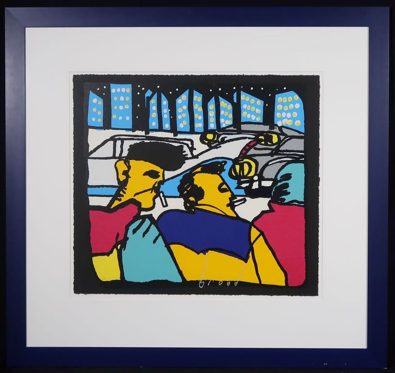 Herman Brood: Zeefdruk, Epreuve d'artiste - Ingelijst verkocht voor € 220!
