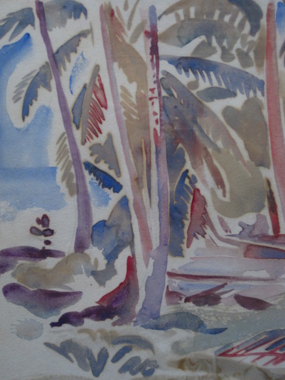 Zeldzaam origineel 1940 "Tahiti Aquarel" van Luminist Adriaan Gouwe gesigneerd kopen? Bied vanaf 1!
