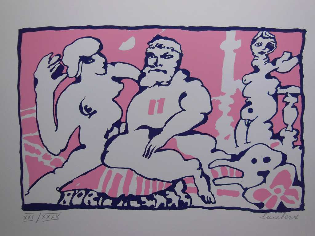 Lucebert: handgesigneerde zeefdruk '11' (Die Olympiker), 1971 verkocht voor € 250!