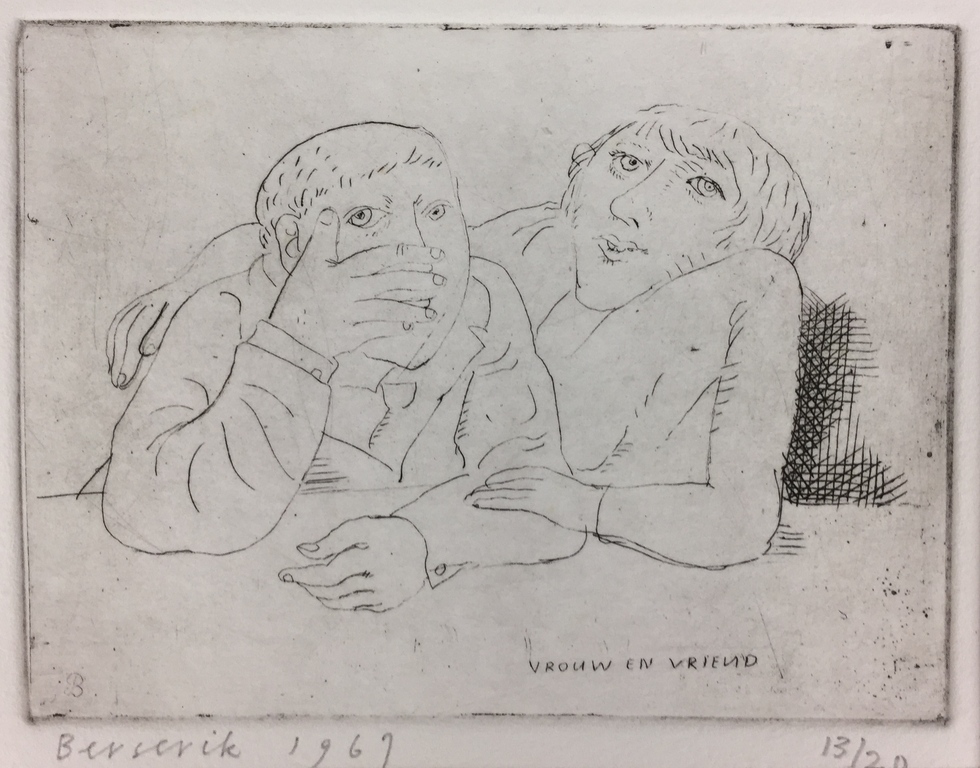 Herman Berserik - Herman Berserik, ets, 'Vrouw en vriend', 1969 (KLEINE OPLAGE) kopen? Bied vanaf 149!