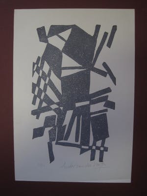 Andre van der Vossen - Andre v/d Vossen 1893-1963 gesigneerde houtsnede 39/50 voor "Creatie" 1952 kopen? Bied vanaf 1!