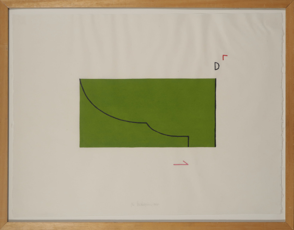 Cees Andriessen: Lino op Rijstpapier, Z.T. Groen - Ingelijst kopen? Bied vanaf 20!