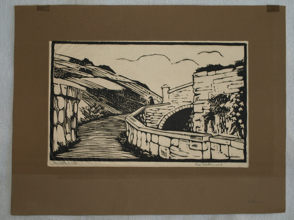 JEAN RADOUX – Houtsnede – Les Ardennes / De Ardennen – Gesigneerd - Oud kopen? Bied vanaf 1!