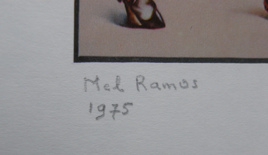 Mel Ramos; ingelijst werk uit 1975 kaufen? Bieten Sie von 175!