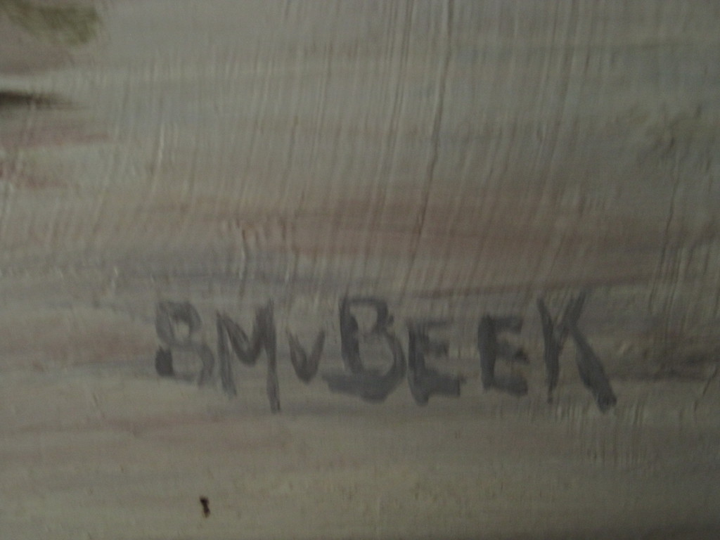 Oud gesignrd olieverf "Amsterdam Prins Hendrikkade en Schreierstoren" S.M.v Beek kopen? Bied vanaf 1!