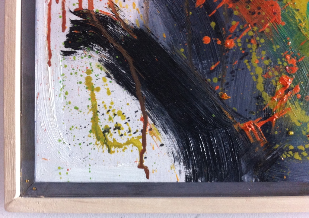 John Foppen - Fire works........ - oliev./paneel-gesigneerd  kopen? Bied vanaf 1!