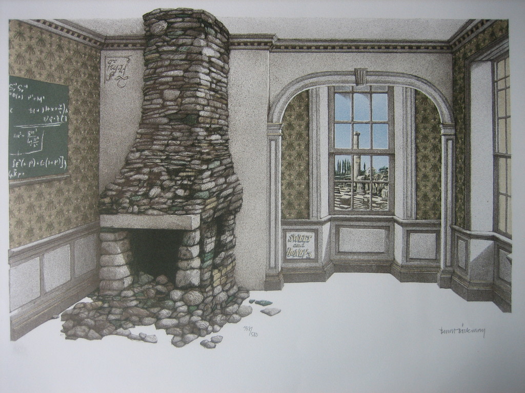 Bengt Böckman - "Sweet and honey, the study room" - Lithografie - Handgesigneerd kopen? Bied vanaf 1!