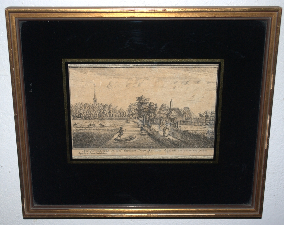 Het vermakelyke en wel beplante Dorp Sloote - ets en gravure kopen? Bied vanaf 20!
