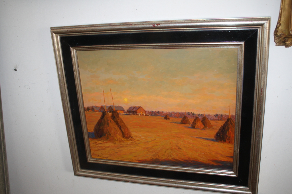 LANDSCHAP MET KORENSCHOVEN  - RUSSISCHE SCHOOL  - VILLENSKAYA kopen? Bied vanaf 165!