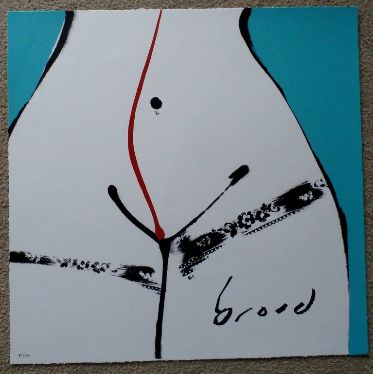 Herman Brood - zeefdruk: Hips groen kopen? Bied vanaf 175!