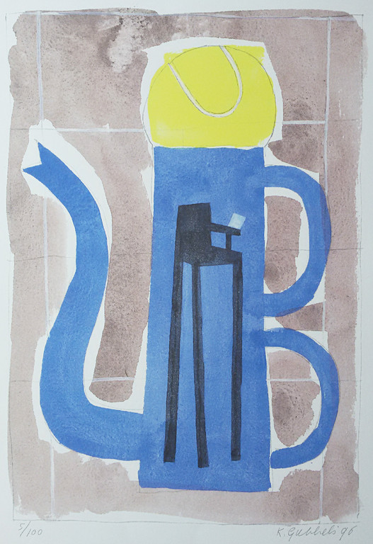 Klaas Gubbels - Stilleven met tennisbal, raster / offset-druk kopen? Bied vanaf 175!