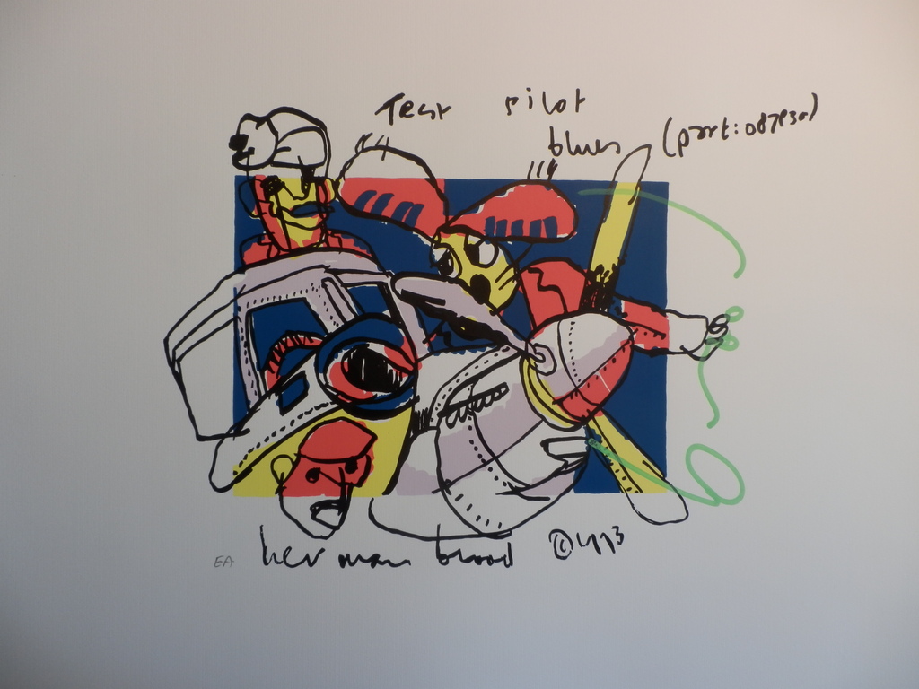 HERMAN BROOD  Gelimiteerde en Handgesigneerde Zeefdruk TEST PILOT kopen? Bied vanaf 95!