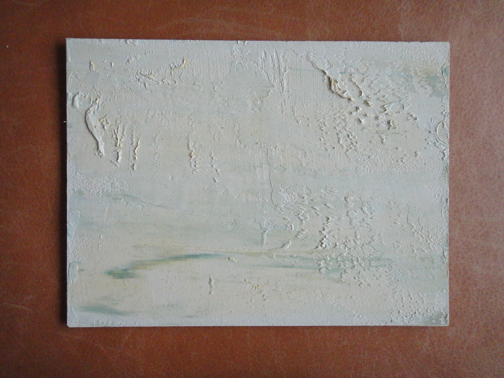 Margje Toonder: olieverf op board, abstract landschap kopen? Bied vanaf 50!