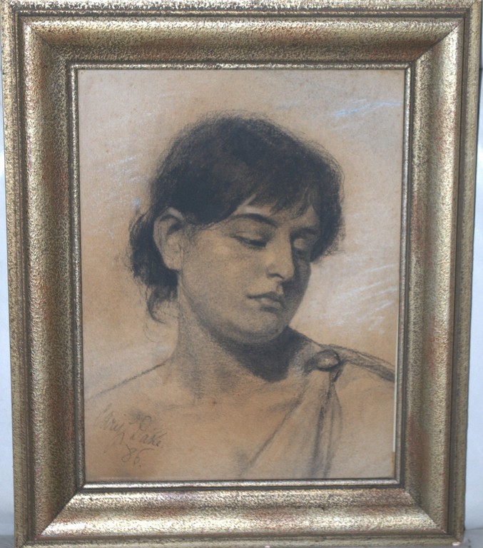 krijttekening 1886 door Carel Dake kopen? Bied vanaf 75!