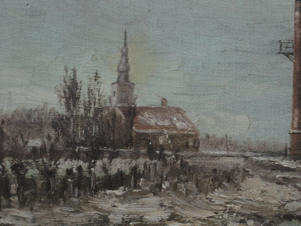G.F. Van Schagen (1880-1968), olieverf op doek, landschap met molen kopen? Bied vanaf 150!