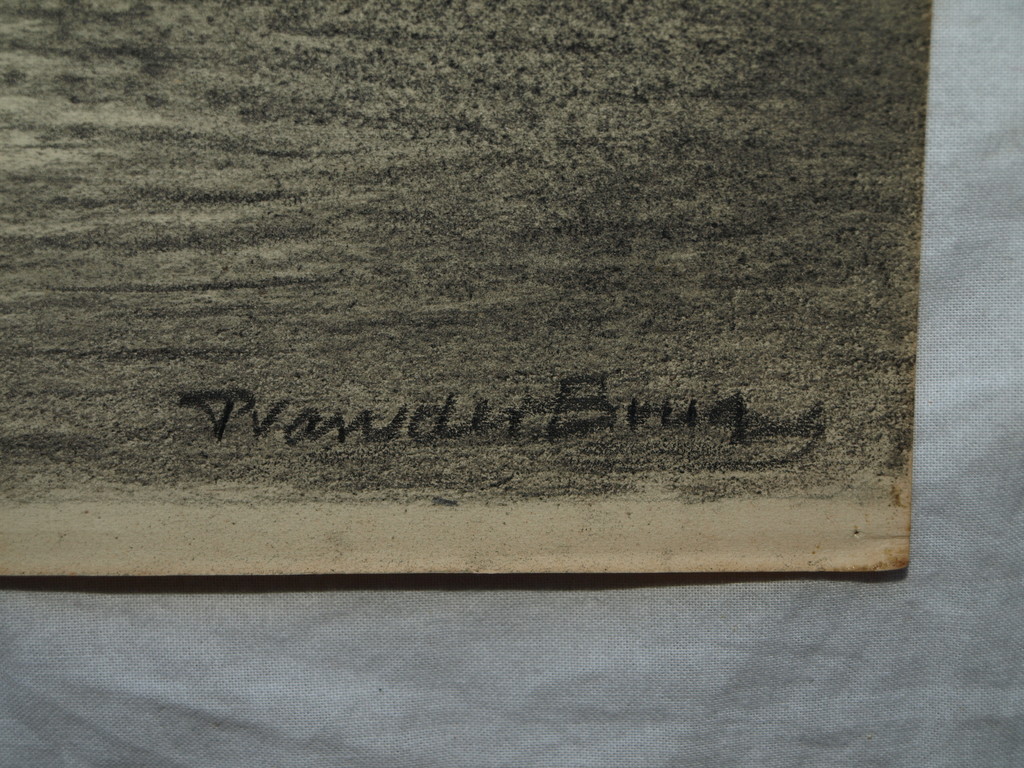 Pieter van der Brug – Tekening – Ondergelopen land – Gesigneerd – ca 1950 kopen? Bied vanaf 1!