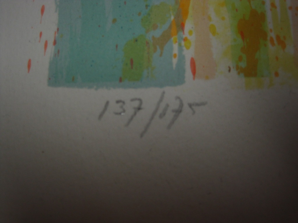 Groot abstract figuratief gesigneerde Litho "Venice 87" van Richard Smeets 1955- kopen? Bied vanaf 1!