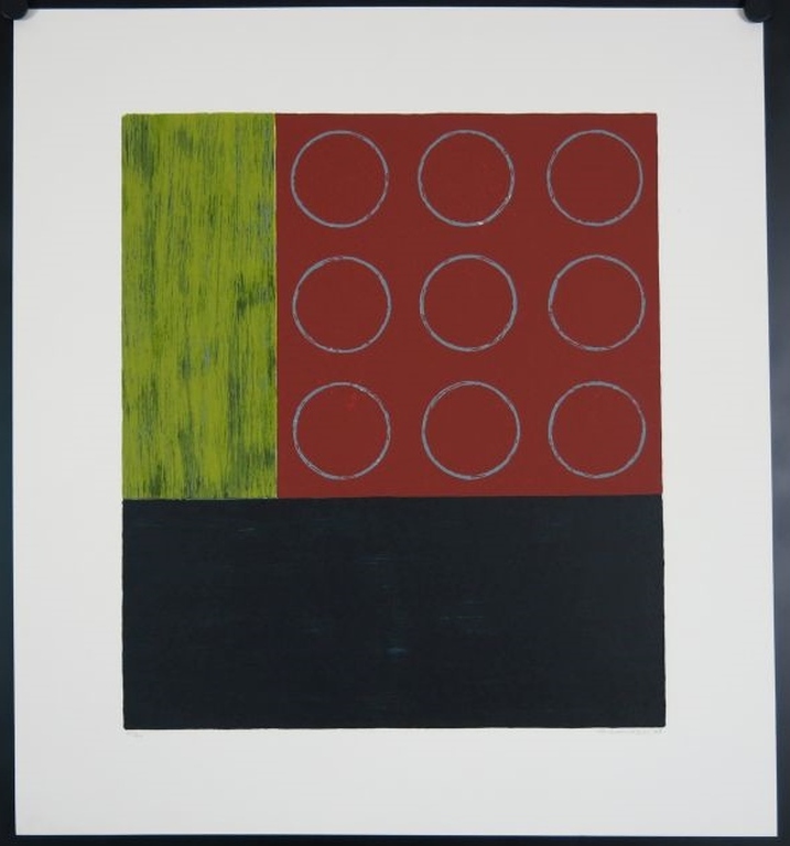 Bert Loerakker: Zeefdruk, Compositie (rood/zwart) kopen? Bied vanaf 1!