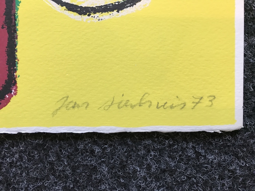 JAN SIERHUIS originele zeefdruk , de rode tafel 1973 kopen? Bied vanaf 1!