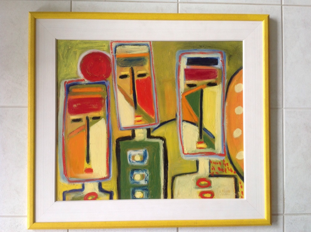 Strauss- van de Geest: olieverf op board- The Gendarmes verkocht voor € 125!