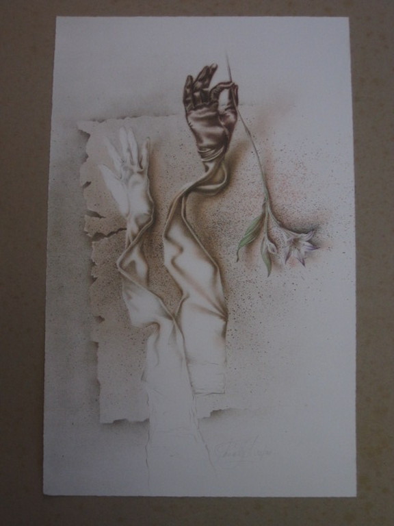 Zeldzaam mooi in kleine oplage gedrukte Poen de Wijs (1948-2014) Litho "Lelie"  kopen? Bied vanaf 1!