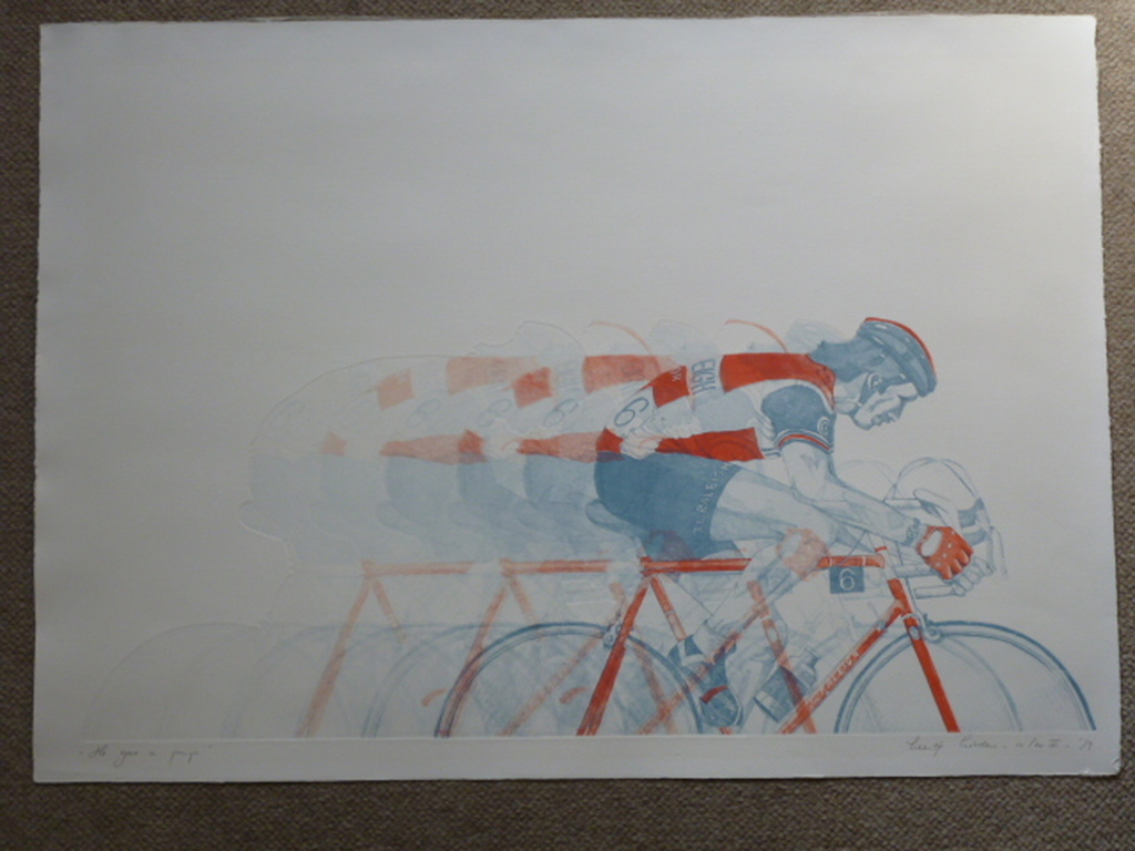 Leentje Linders - kleurenets - "He gave a jump" verkocht voor € 50!