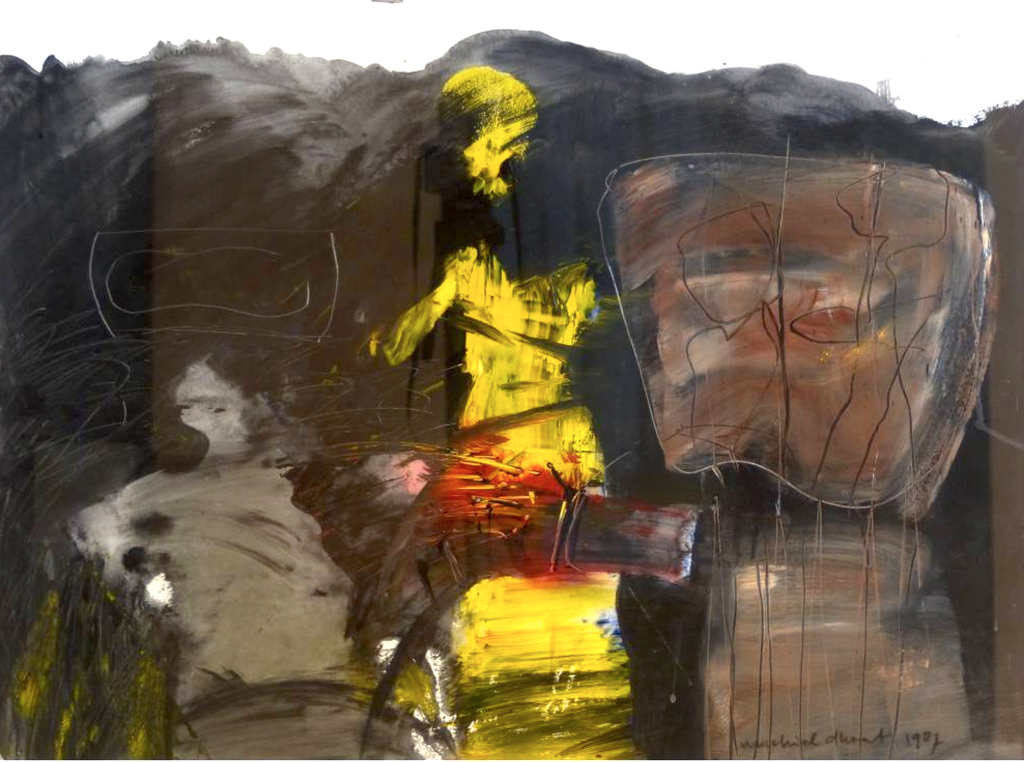 Laatste keer! Michiel Czn Dhont; Gouache, Ingelijst verkocht voor € 109!