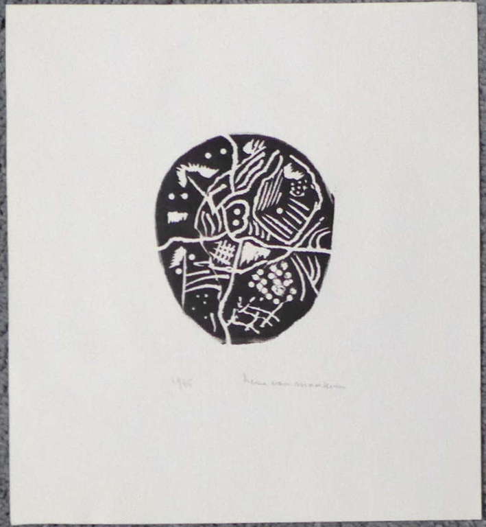Henc van Maarseveen 1927 -2012, linosnede verkocht voor € 35!