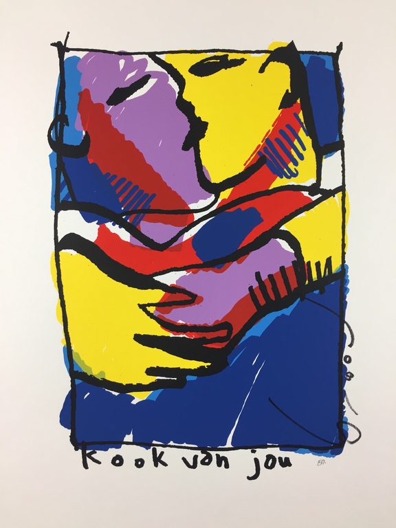 Herman Brood, zeefdruk, 'Kook van jou' kopen? Bied vanaf 329!