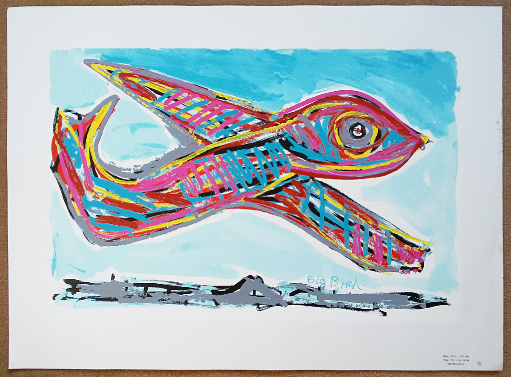 Karel Appel - Big Bird, ongesigneerde zeefdruk (groot) kopen? Bied vanaf 175!