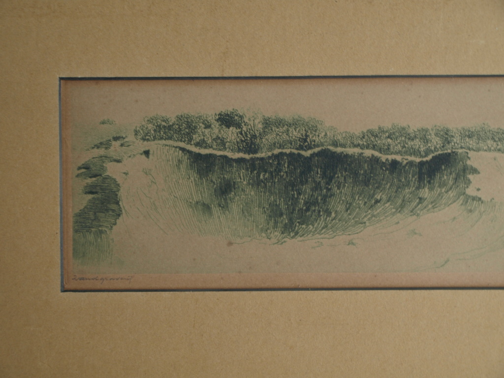 Dirk Harting : Ets , Zandgraverij – gesigneerd – ca 1935 kopen? Bied vanaf 10!