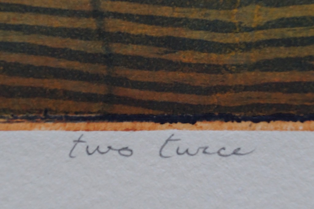 Mark Visione - gesigneerde ets - two twice kopen? Bied vanaf 40!