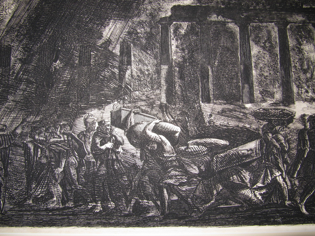 Francesco Piranesi - Zeer grote ets, ingelijst kopen? Bied vanaf 200!