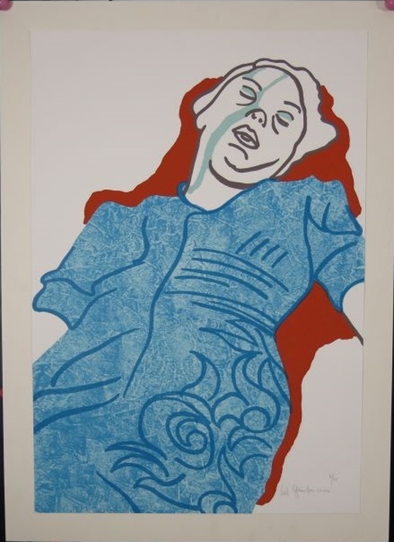 Ad Gerritsen: Zeefdruk, Slapende vrouw kopen? Bied vanaf 1!