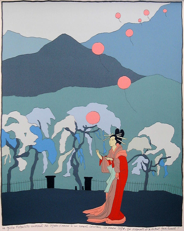 Dimitri Frenkel Frank - Geisha - Ongesigneerde zeefdruk - 1989 verkocht voor € 75!