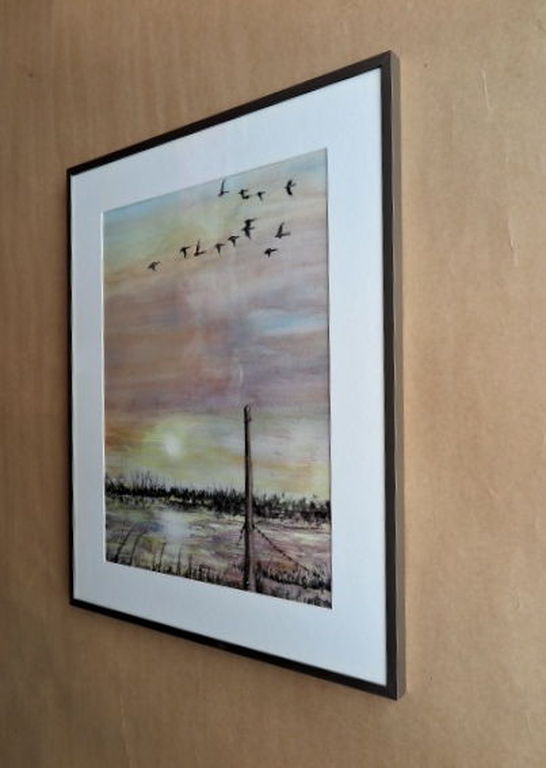 Toegeschreven aan Jan Goedhart (ongesigneerd) -Vogels in polder -in nette lijst kopen? Bied vanaf 1!