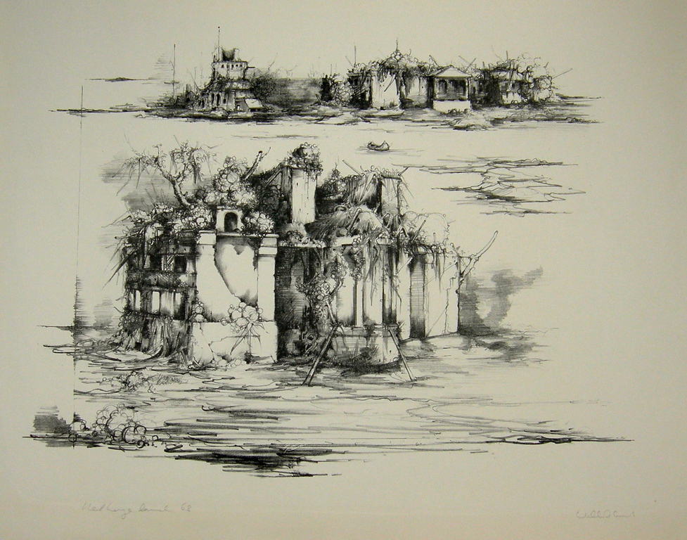 Kuik (toen nog William D.), litho: Het hoge land verkocht voor € 50!