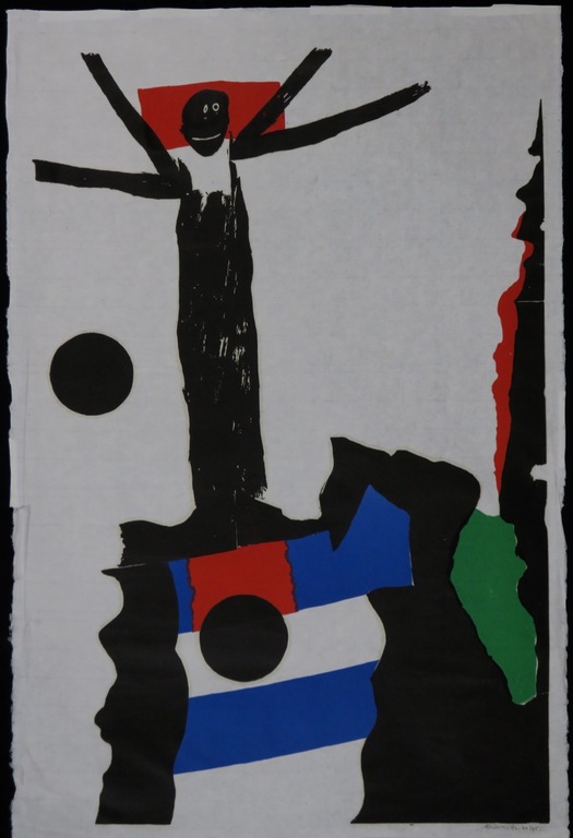 Jef Diederen: Houtsnede, Black saint (groot) verkocht voor € 35!