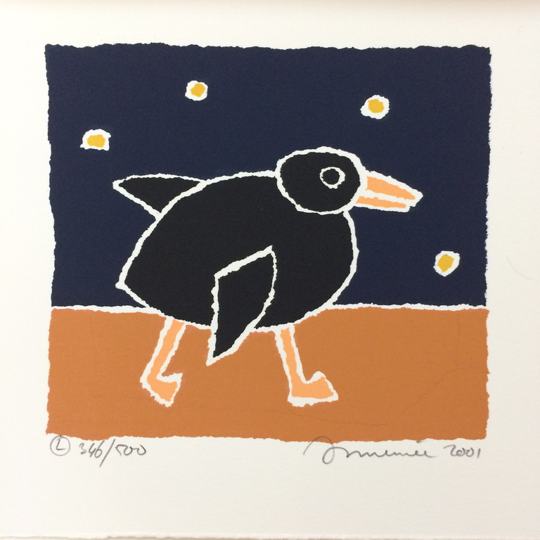 Doosje, bestaande uit 3 zeefdrukken en kinderboek " Kwaak, Kwaak" kopen? Bied vanaf 40!