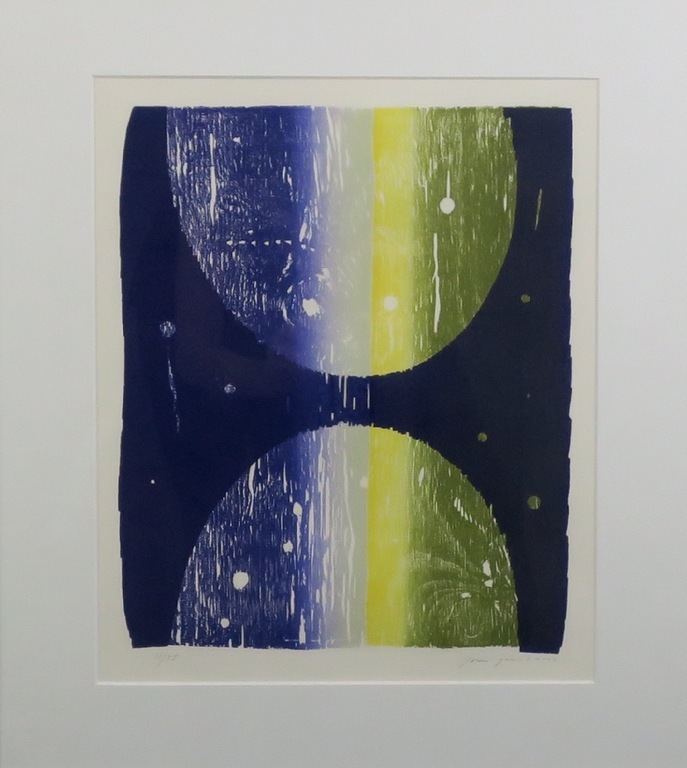 Joris Geurts: Houtsnede, Z.T. (paars) - Ingelijst kopen? Bied vanaf 20!