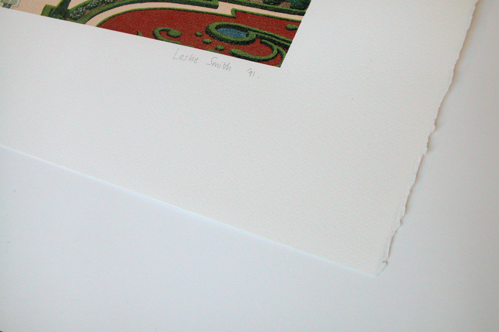 LESLIE SMITH, lithografie, ‘Paleistuin het Loo’, 1991, handgesigneerd kopen? Bied vanaf 23!