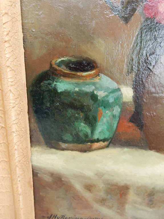 Jan Hendrik van Rossum du Chattel, stilleven, bloemen in vaas, met gember poot. kopen? Bied vanaf 150!